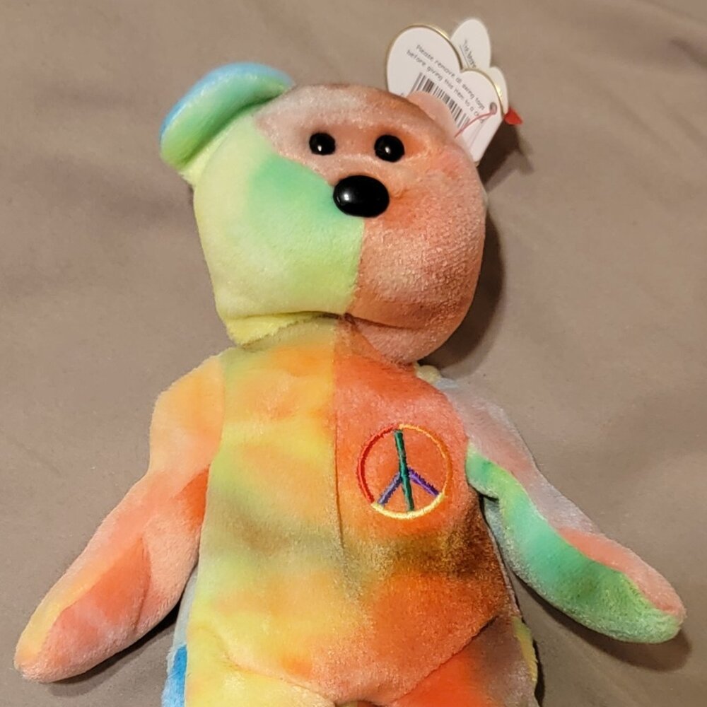 Rare Ty Beanie Baby Peace Bear